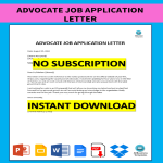 template topic preview image Advocate Job Application Letter