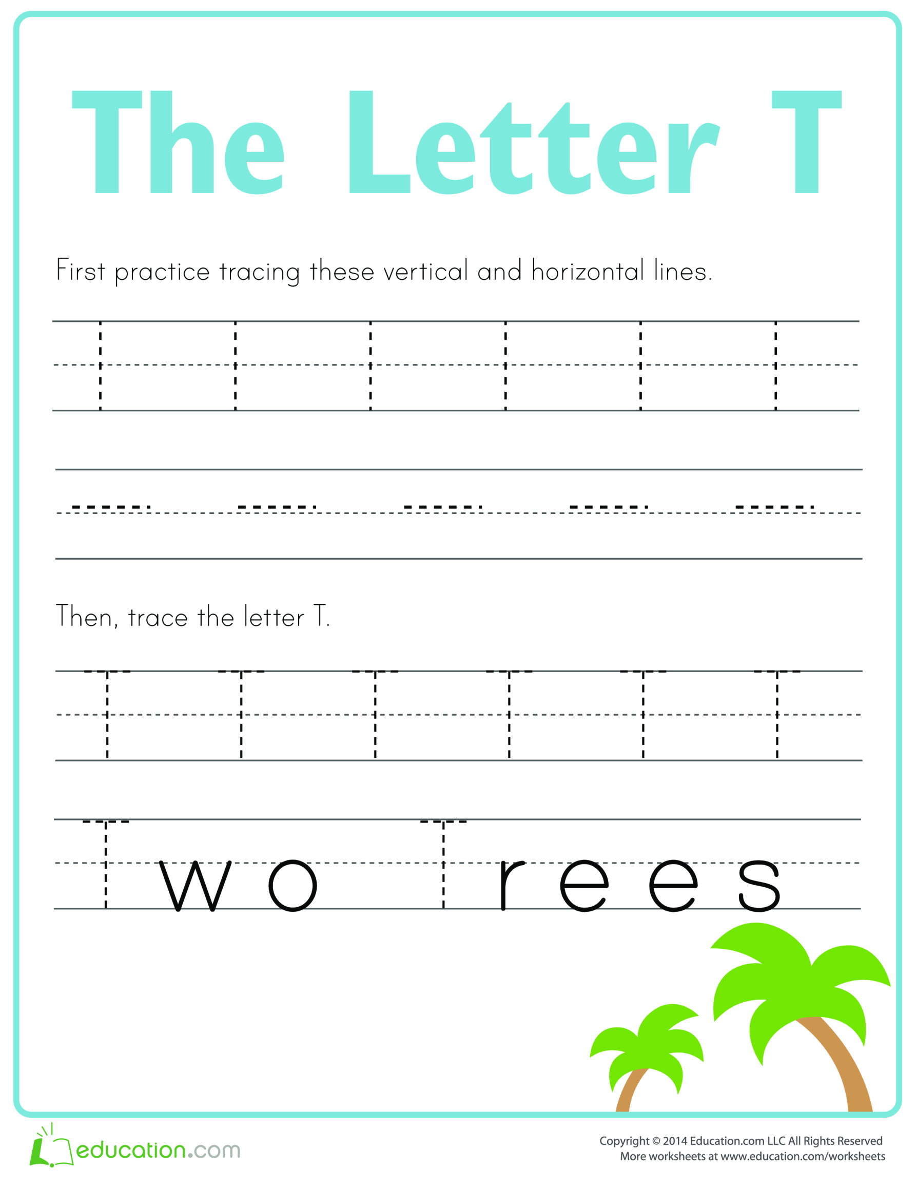 Learn to write letter T gratis en premium templates
