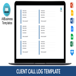 template topic preview image Client Call Log Template