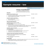 template topic preview image Law Internship Curriculum Vitae