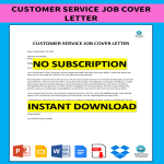 Customer Service Job Cover Letter gratis en premium templates