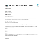 Virtual Meeting Invitation gratis en premium templates