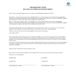 Promissory Note - In lieu of open account debt gratis en premium templates