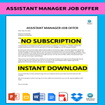 template topic preview image Assistant Manager Job Offer