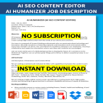 AI Humanizer Copywriter Job Description gratis en premium templates