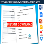 template topic preview image Teenage Job Resume