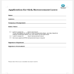 Vorschaubild der VorlageSick Leave Application Email