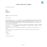 Cover Letter For A Tender gratis en premium templates