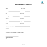 Personnel Emergency Record Form gratis en premium templates