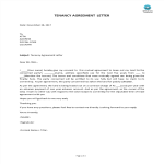 Tenacy Agreement Letter gratis en premium templates