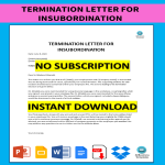 template topic preview image Termination Letter For Insubordination