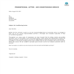 Vorschaubild der VorlagePromotional letter Air conditioning service