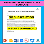 template topic preview image Proposal Rejection Letter template