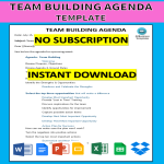 Team Building Agenda gratis en premium templates