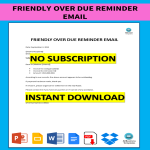 Friendly Over Due Reminder Email gratis en premium templates