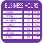 template topic preview image Business Hours A4 template