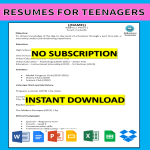 template topic preview image Teenage First Resume