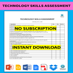 Technology Skills Assessment gratis en premium templates