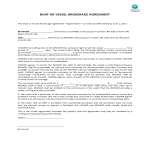 Boat Or Vessel Brokerage Agreement gratis en premium templates