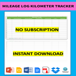 template topic preview image Mileage Log Kilometer Tracker