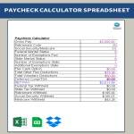 Paycheck Calculator gratis en premium templates