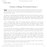 Funny College Personal Essay gratis en premium templates