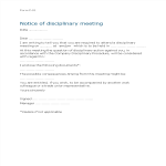 template topic preview image Sample Letter Employee Disciplinary Meeting