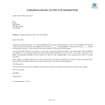 Congratulation Promotion Letter gratis en premium templates