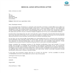 template preview imageMedical Leave Application Letter