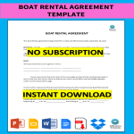 Boat Rental Agreement Template gratis en premium templates