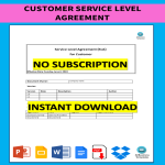 Customer Service Level Agreement gratis en premium templates