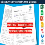 Vorschaubild des Vorlagenthemas Short Sick Leave Email Sample