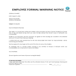 Formal Employment Warning Letter gratis en premium templates