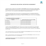 HR Advanced Education Retention Agreement gratis en premium templates