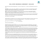 Real estate brokerage agreement exclusive gratis en premium templates