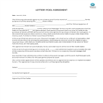 Lottery Pool Agreement template gratis en premium templates