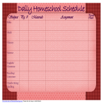 Homeschool Daily Schedule gratis en premium templates