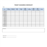 Public Restroom Cleaning Checklist Vorschaubild der VorlagePublic Restroom Cleaning Checklist