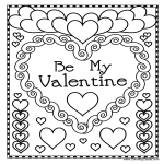 Printable Valentine's Day Colouring Page gratis en premium templates