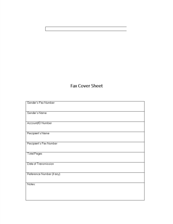 One Page Fax Cover Sheet gratis en premium templates