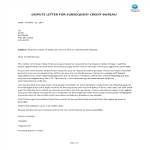 Dispute Letter For Credit Bureau gratis en premium templates