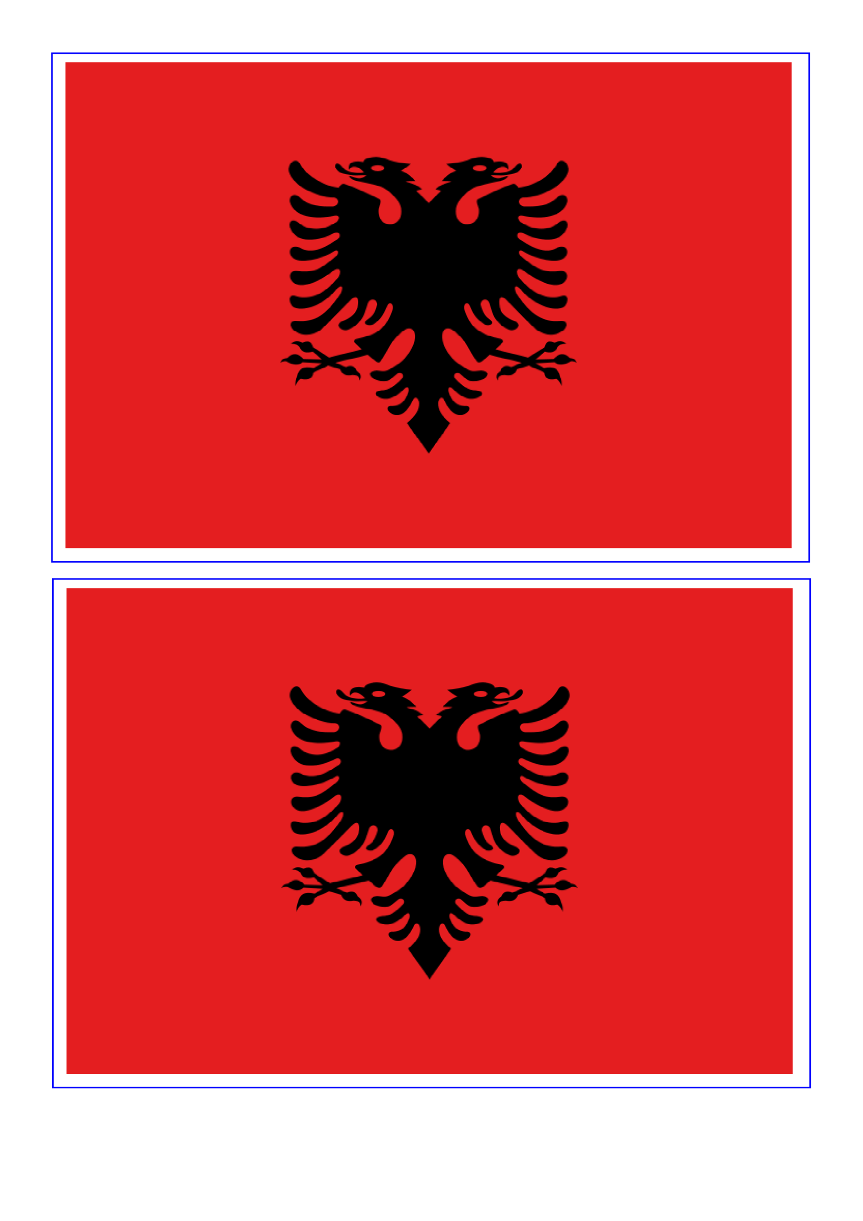 template topic preview image Albania Printable Flag