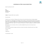 Response Letter Sales Rejection gratis en premium templates