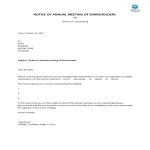 Notice Of Annual Meeting To Shareholders gratis en premium templates