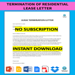 template topic preview image Termination of Residential Lease Letter to Landlord