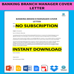 Banking Branch Manager Cover Letter gratis en premium templates