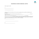 template topic preview image Hazardous goods removal notice