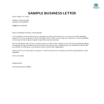 Sample Business Letter gratis en premium templates