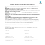 shared residency agreement , simple and past gratis en premium templates