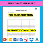 template topic preview image Silent Auction Sheet